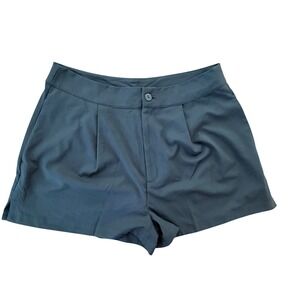 Beyond Yoga Black Pleated High Rise  Shorts Womens Size XL